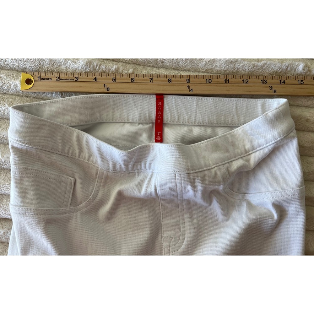 Spanx Perfect‎ Cropped Leggings White EUC Size LARGE - Picture 4 of 7